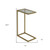 26" Gold And Clear Glass Rectangular End Table - 606114078470