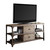 60" X 20" X 30" Weathered Oak And Antique Silver Tv Stand - 614486180042