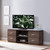 Modern Rustic Walnut Oak TV Stand - 606114589471