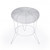 18" White Wire Round top End Table - 606114078265