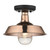 Shiny Copper Shallow Plate Adjustable Pendant Light - 808230005853