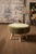 VELVET OTTOMAN WITH WOODEN LEGS - 841628165227