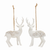 Deer Ornament (Set of 6) 3.25"H Resin - 746427844390