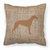 Dog Silhouette Burlap Fabric Decorative Pillow - 615872540952