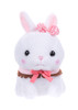 Amuse Vanilla Bunny Plush with Pink and Brown Bow