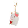 Sumikkogurashi Neko strawberry keychain plush alternative angle product image shot