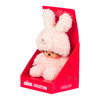Sekiguchi Monchhichi Sitting Fluffy Bunny Doll Plush - Left Angle In Box