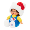 Hello Kitty x Monchhichi wearing a Hello Kitty Outfit Plush Doll - Left Angle