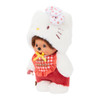 Monchhichi x Hello Kitty with Costume with a Gingham Bib Plush Doll