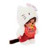 Monchhichi x Hello Kitty with Costume with a Gingham Bib Plush Doll