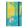 Moomin Treasure Hunt Perfect Bound Notebook - Front Angle with Band