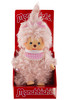 Fluffy Pink Beige Plush Toy from Monchhichi - Display Box Front