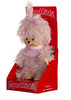 Fluffy Pink Beige Plush Toy from Monchhichi - Display Box Left