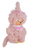 Fluffy Pink Beige Plush Toy from Monchhichi - Right Angle