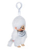 Monchhichi Colors Keychain Plush - White - Right Angle