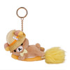 Rilakkuma Magic Plush Keychain - soft brown bear character keychain with metal clasp for bags and keys at Jellybeet
