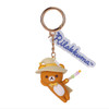 Rilakkuma 3D PVC keychain featuring adorable bear design in soft brown and cream colors at Jellybeet