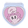 Esther Bunny Die Cut Notebook with kawaii bunny character design, compact stationery for journaling and note-taking at Jellybeet