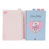 Esther Bunny Hardcover Spiral Notebook | Cute Kawaii Stationery - Inner Bookmark - Cream Bunny
