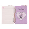 Esther Bunny Hardcover Spiral Notebook | Cute Kawaii Stationery - Inner Bookmark - Lavender Bunny