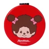 Monchhichi Girl Compact Mirror with cute kawaii character design, portable makeup accessory at Jellybeet