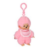 Monchhichi COLORS Lacie Satin Bib Keychain | jellybeet.com - Right Angle