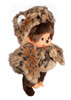 Leopard Hood Girl Plush by Monchhichi | Kawaii Collectible