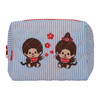 Monchhichi Makeup Pouch with kawaii character design, compact cosmetic bag for daily use at Jellybeet