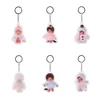 Monchhichi Winter Wonderland acrylic keychain blind box featuring cute characters in winter outfits at Jellybeet