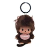 Bebichhichi Big Head Mascot Keychain - soft plush Monchhichi charm with oversized head design for bags and keys at Jellybeet