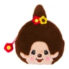Monchhichi Coin Purse Monmate with soft fabric and adorable kawaii character design for coins and small items at Jellybeet