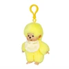 Monchhichi Lace Satin Plush Yellow | Soft Kawaii Toy - Left Angle