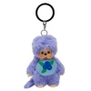 Monchhichi Fruits COLORS Blueberry Keychain plush charm with vibrant purple design and cute character face at Jellybeet