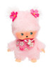 Monchhichi Classic Bebichhichi Sakura Cherry Blossom 4.75 inch authentic plush toy with soft pink design at Jellybeet