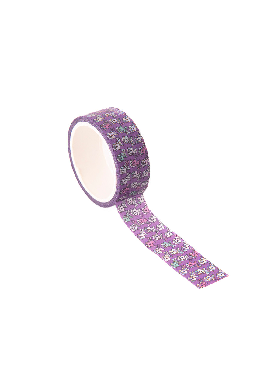 Round Flowers Purple Washi Tape