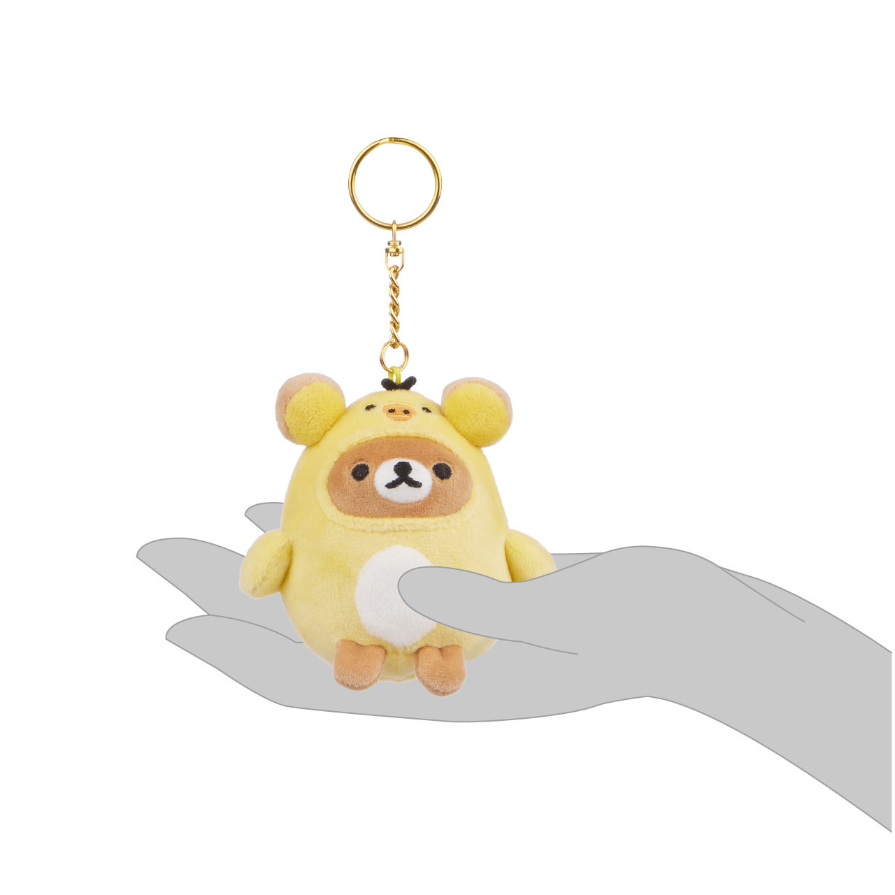 Rilakkuma Kiiroitori Plush Key Chain White fox Kyoto Store limited