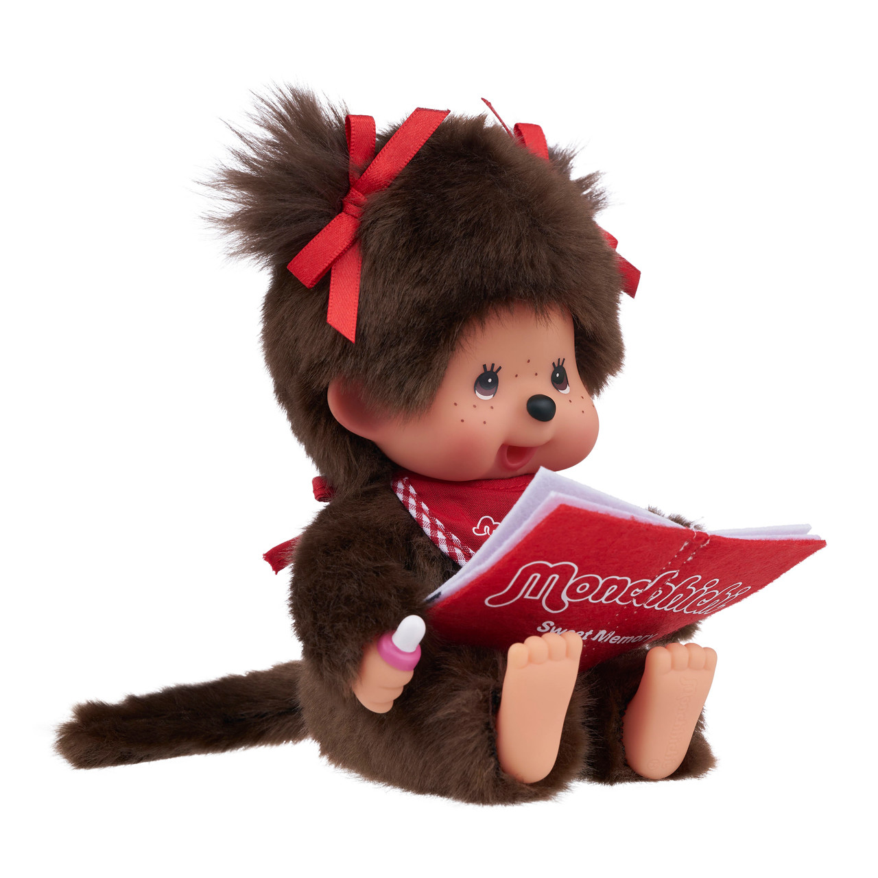 Sekiguchi - Sekiguchi Monchhichi Premium Standard Sitting Girl Plush Toy  (SS/Brown)