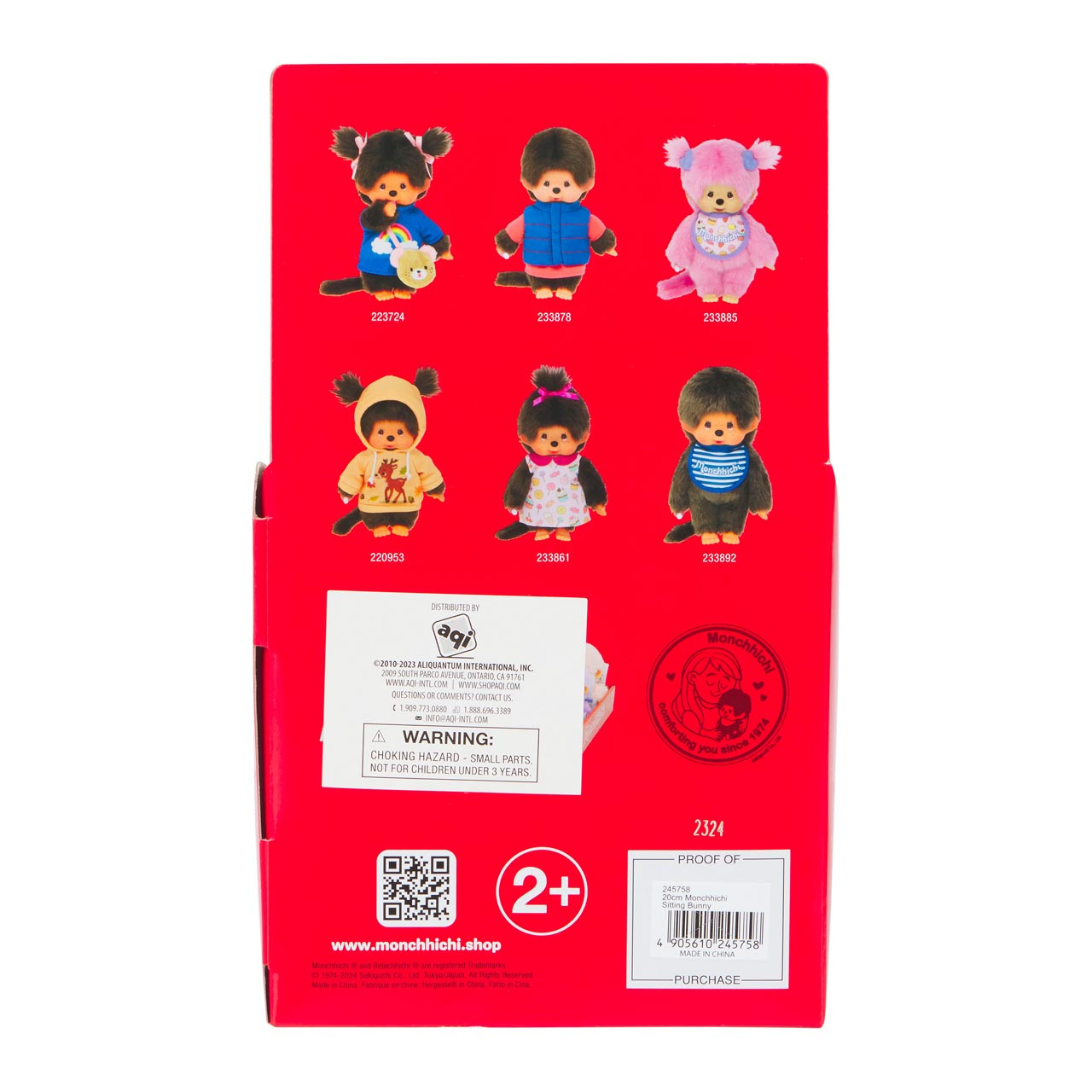 Sekiguchi Monchhichi Sitting Fluffy Bunny Doll Plush | jellybeet