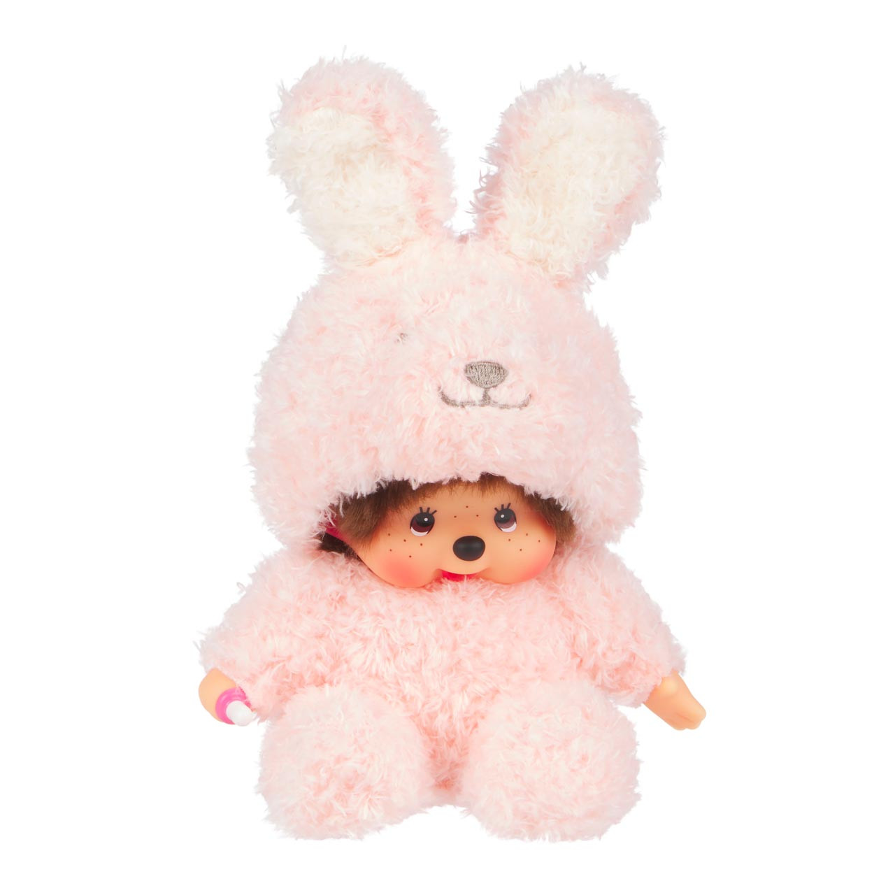 Sekiguchi Monchhichi Sitting Fluffy Bunny Doll Plush | jellybeet
