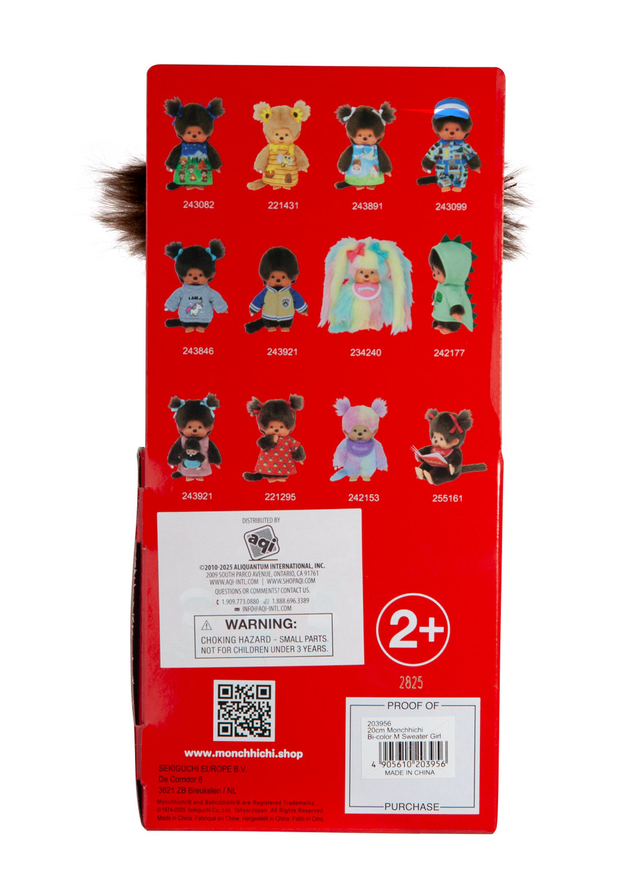 Monchhichi Bi-color Sweater Girl Plush