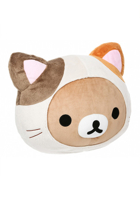 Rilakkuma Cat Head Plush Pillow Rilakkuma Cat Head Plush Pillow