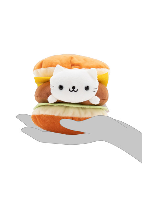 hamburger cat plush