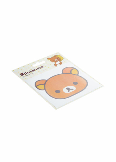 Rilakkuma Gas Cap Decal - Rilakkuma Head Sticker - Side Angle Rilakkuma Gas Cap Decal - Rilakkuma Head Sticker - Side Angle