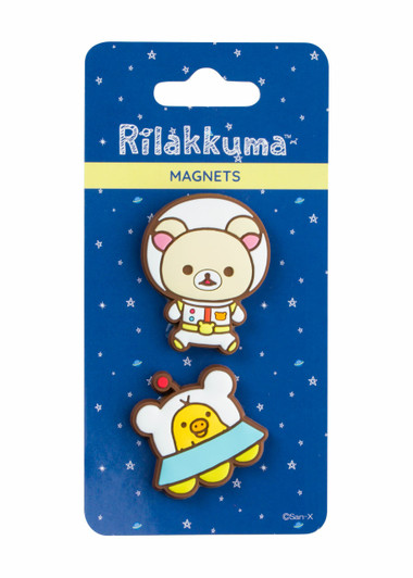 Korilakkuma and Kiiroitori Space Magnets - 2pcs - Front Korilakkuma and Kiiroitori Space Magnets - 2pcs - Front