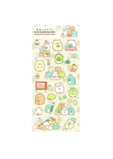 Sumikkogurashi School Days Assorted Sticker Sheet - Front Sumikkogurashi School Days Assorted Sticker Sheet - Front