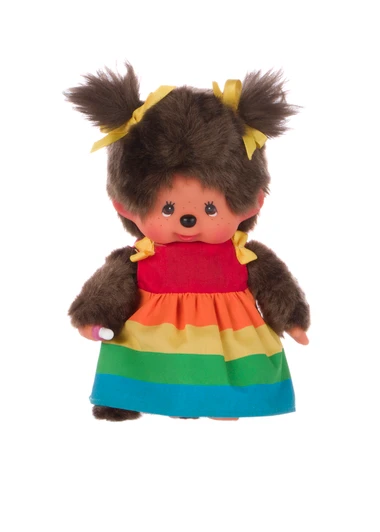 Monchhichi Girl Rainbow Dress Plush - Front