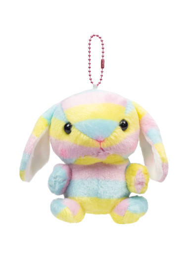 Rainbow bunny keychain front shot Rainbow bunny keychain front shot
