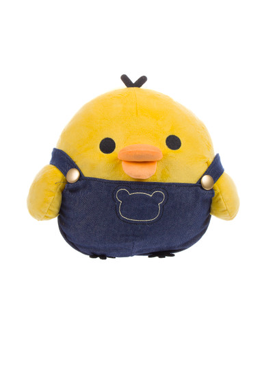 Kiiroitori in Denim Overalls Plush - Front Angle Kiiroitori in Denim Overalls Plush - Front Angle