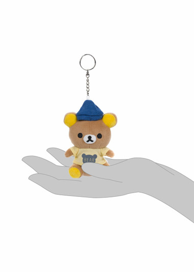 Rilakkuma in a Bear Tee and Beanie Keychain Plush - Silhouette Rilakkuma in a Bear Tee and Beanie Keychain Plush - Silhouette