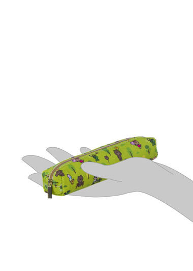 LINE FRIENDS Skinny Pencil Pouch - Green - Silhouette LINE FRIENDS Skinny Pencil Pouch - Green - Silhouette